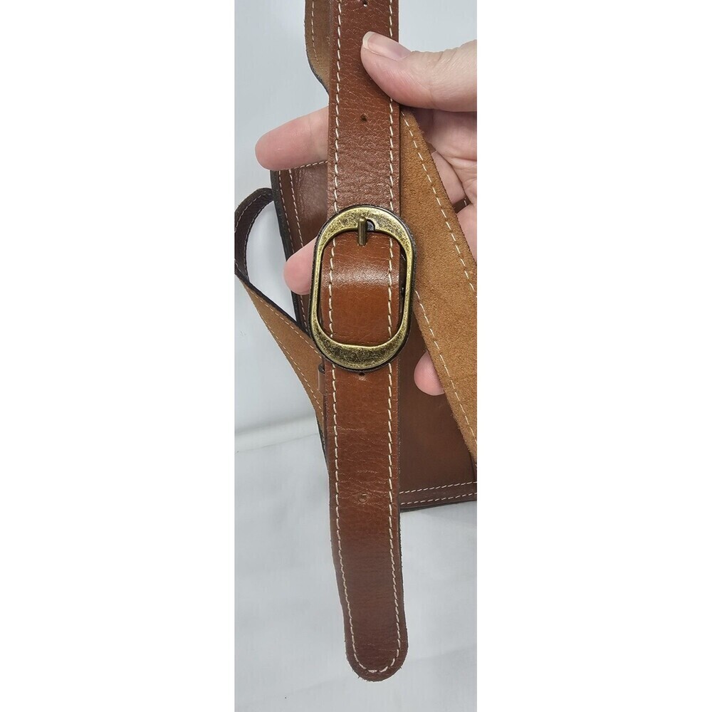 Patricia Nash Venezia Smooth Heritage Brown Crossbody Saddle Purse - Picture 7 of 16